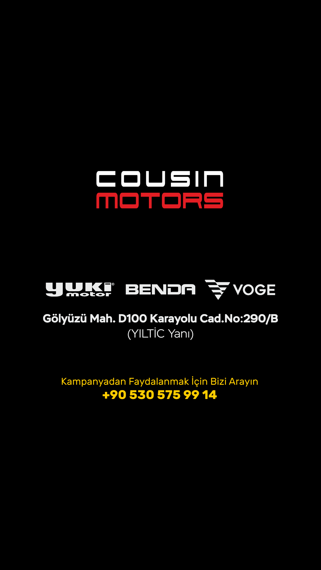 Cousin Motors Bolu - Yuki Benda Voge Bolu Bayii